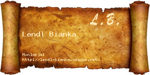Lendl Bianka névjegykártya