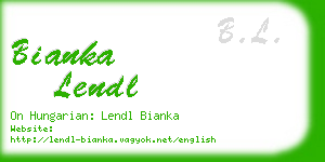 bianka lendl business card